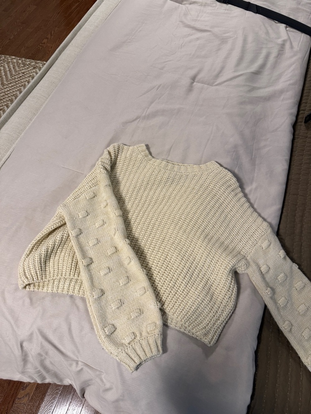 moon & madison Cream Knit Crewneck Sweater